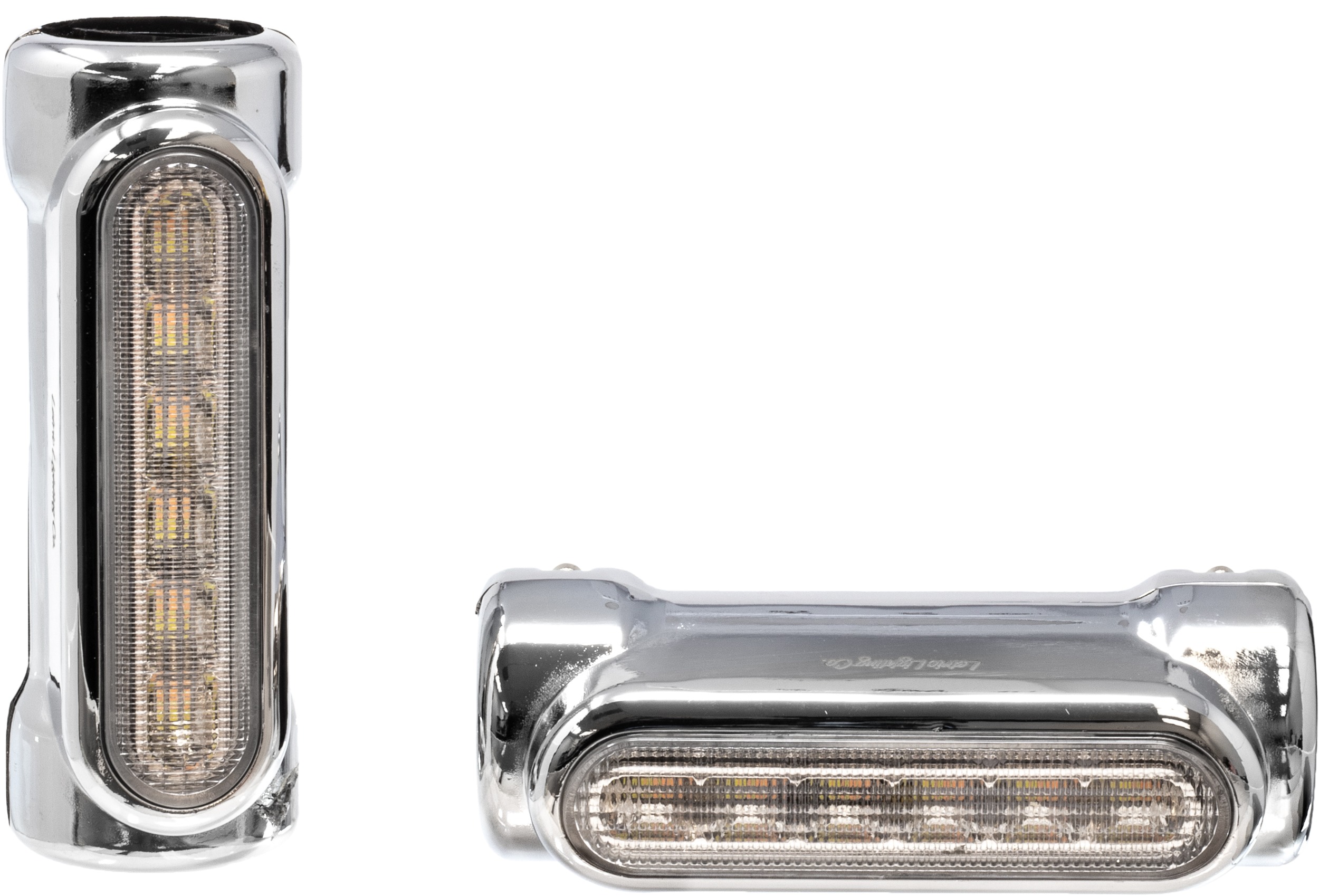 Letric Lighting Engine Guard Lights Chr/Wht - Click Image to Close