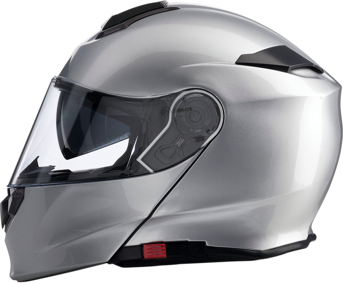 Solaris Modular Street Helmet Gloss Silver Small - Click Image to Close