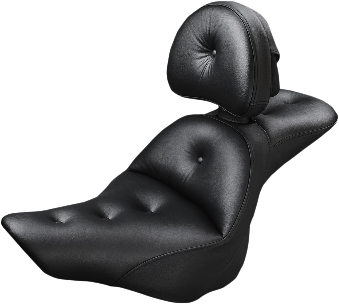 Explorer RS Pillow 2-Up Seat Black w/Backrest - For 13-17 HD FXSB - Click Image to Close