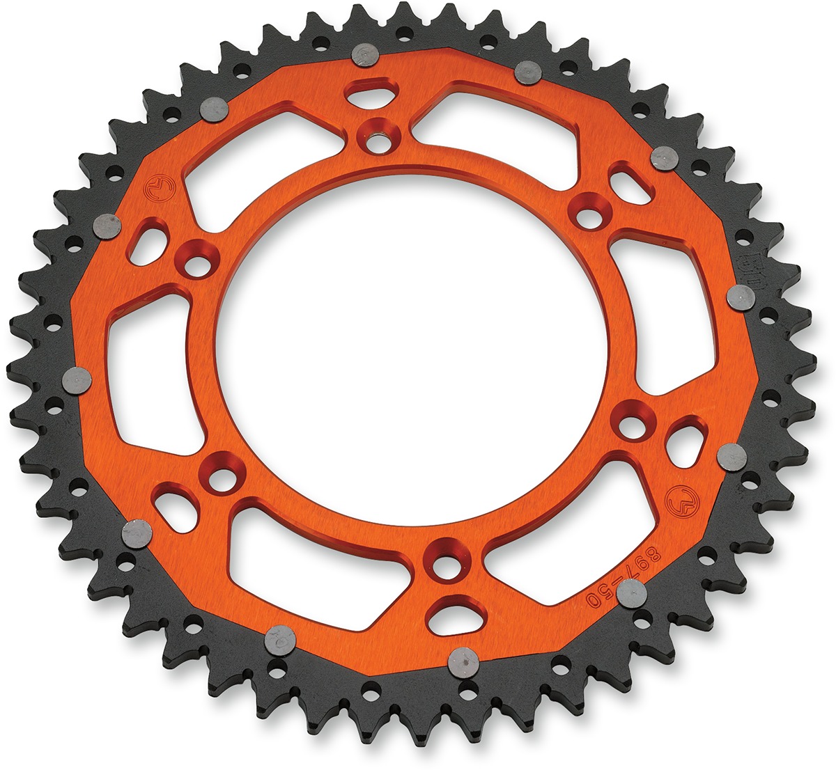 48T Orange Dual Metal Rear Sprocket - For 90-20 KTM Husaberg Husqvarna - Click Image to Close