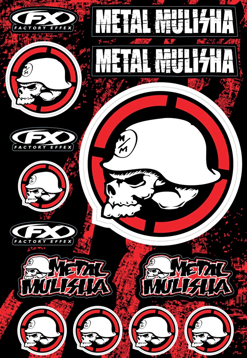 Sponsor Sticker Kits - Metal Mulisha Sticker Kit 2 - Click Image to Close