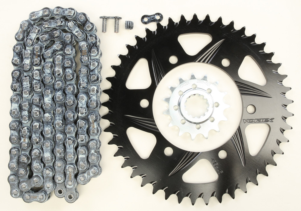 V3 Chain & Sprocket Kit Black RX Chain 520 15/45 Hardcoat Aluminum - For 98-03 Yamaha R1 - Click Image to Close