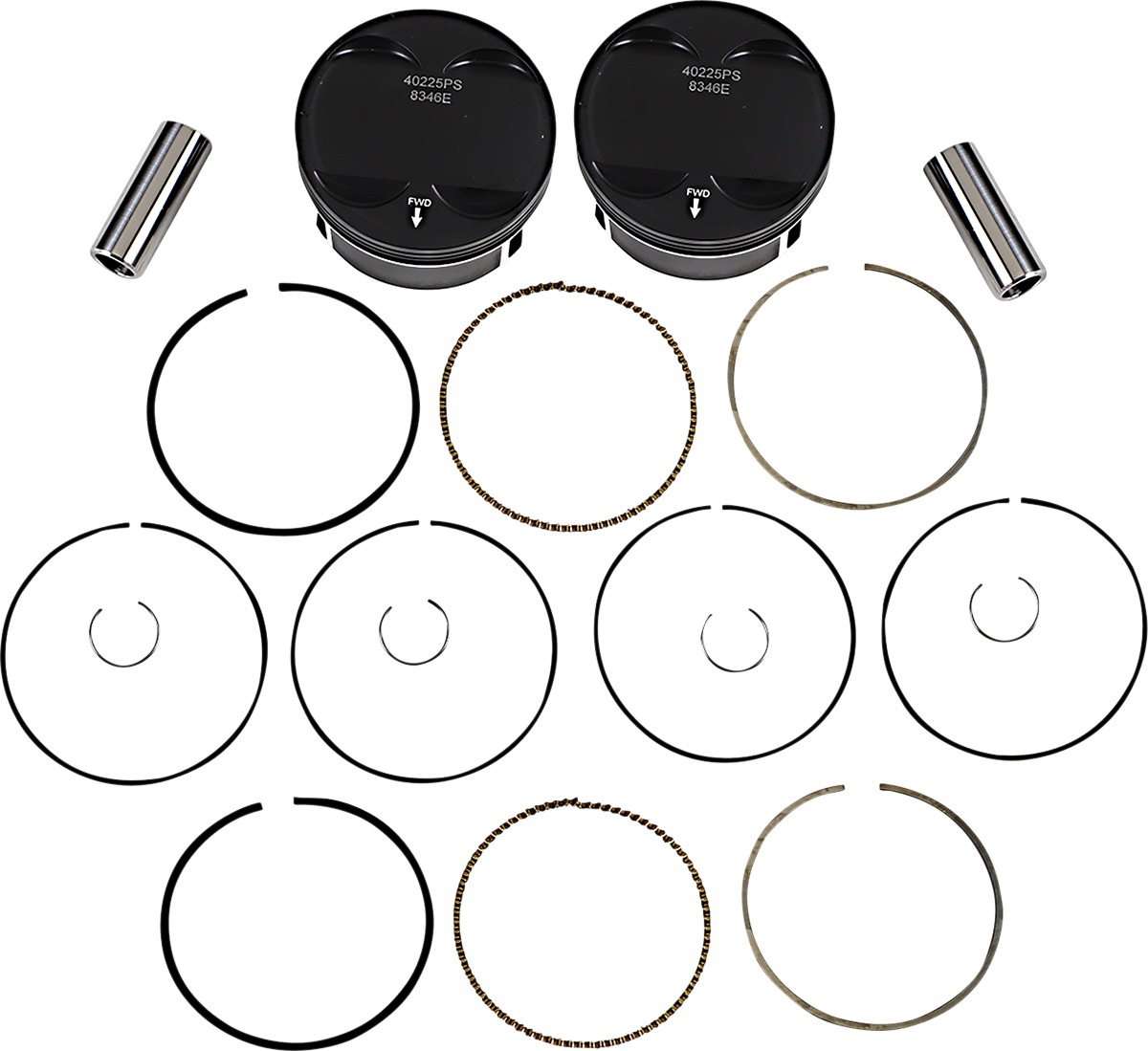 Black Edition Piston Series Kits - Milwaukee-Eight Cvo 121Cid - Click Image to Close