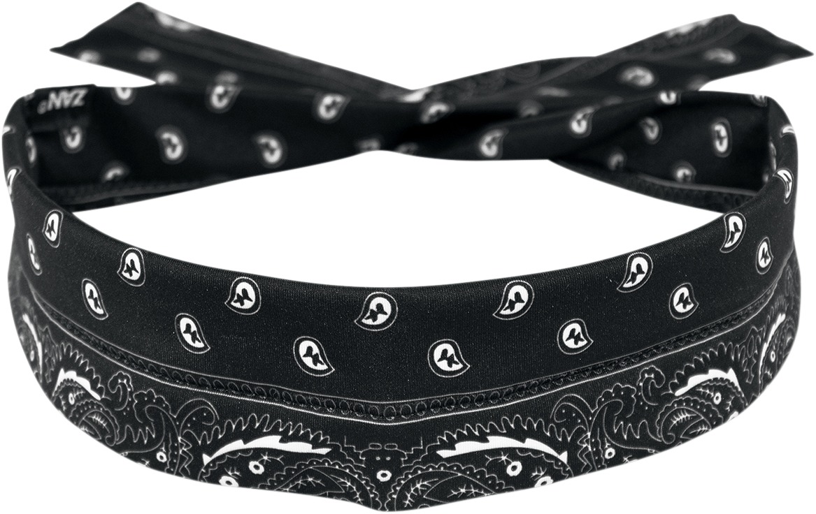 Polyester Cooldanna - Cooldanna Blk Paisley - Click Image to Close