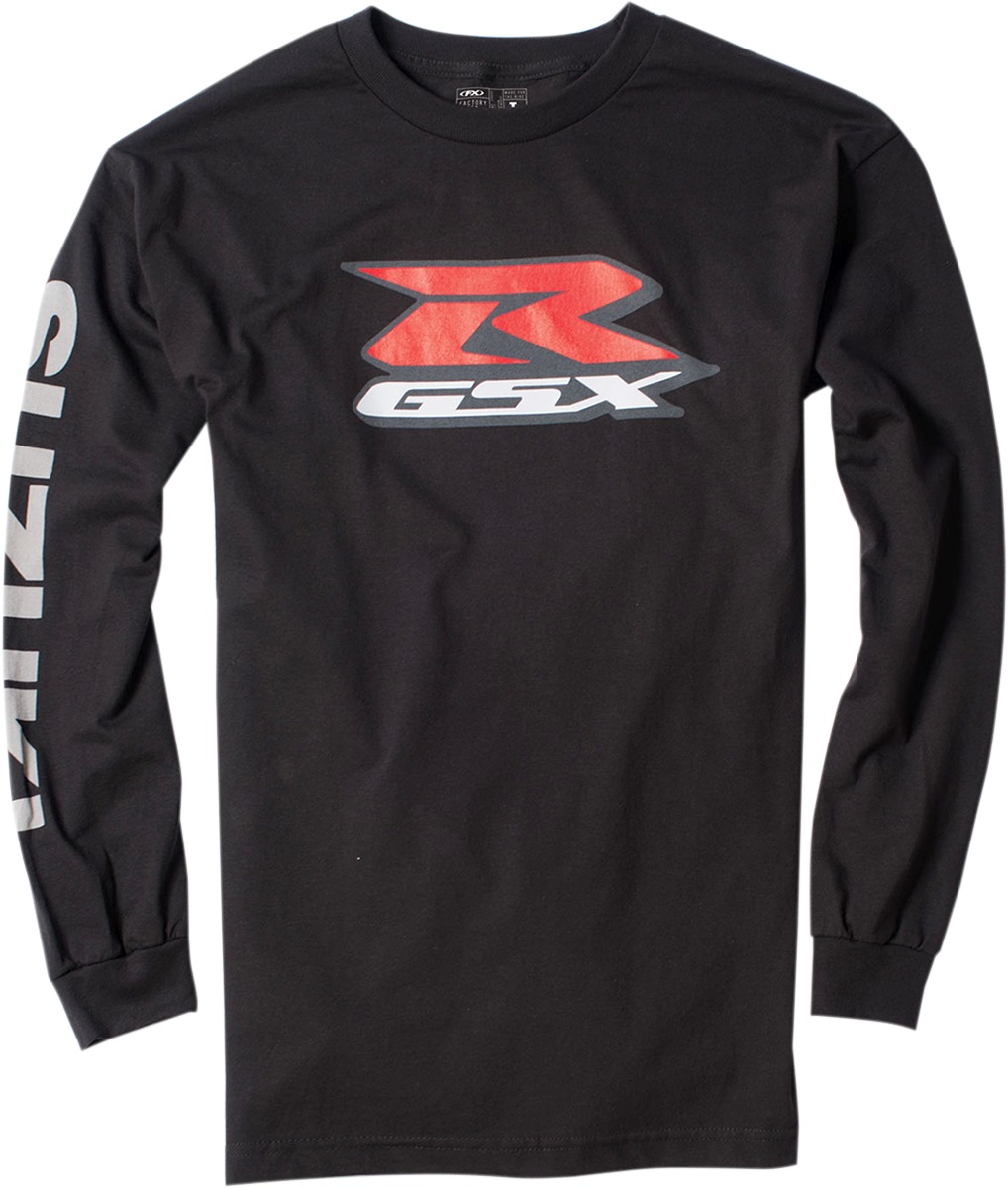 Men's Suzuki GSX-R Long Sleeve Tee - Suzuki Gsxr Ls Tee Blk 2Xl - Click Image to Close