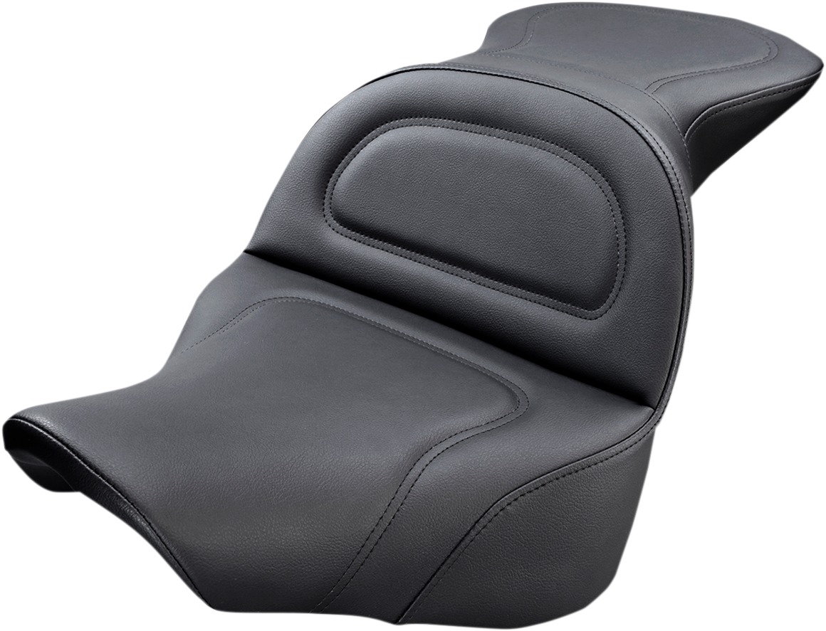 Explorer Stitched 2-Up Seat Black Gel - For 18-21 Harley FLFB/S - Click Image to Close
