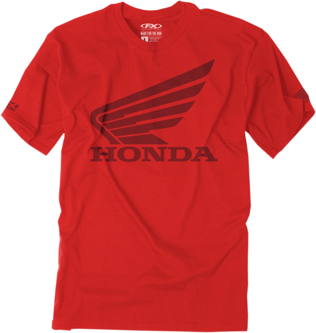 Men's Honda Big Wing Tee - Honda Big Tee Red Lg - Click Image to Close