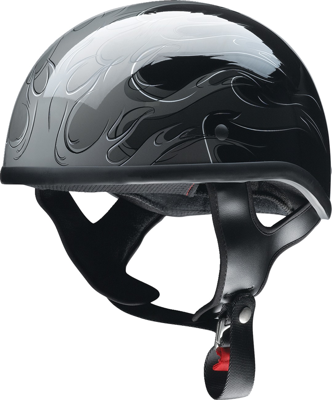 Z1R CC Beanie Hellfire Helmet XL Gray Gloss Unisex - Half face helmet with Hellfire graphic - Click Image to Close