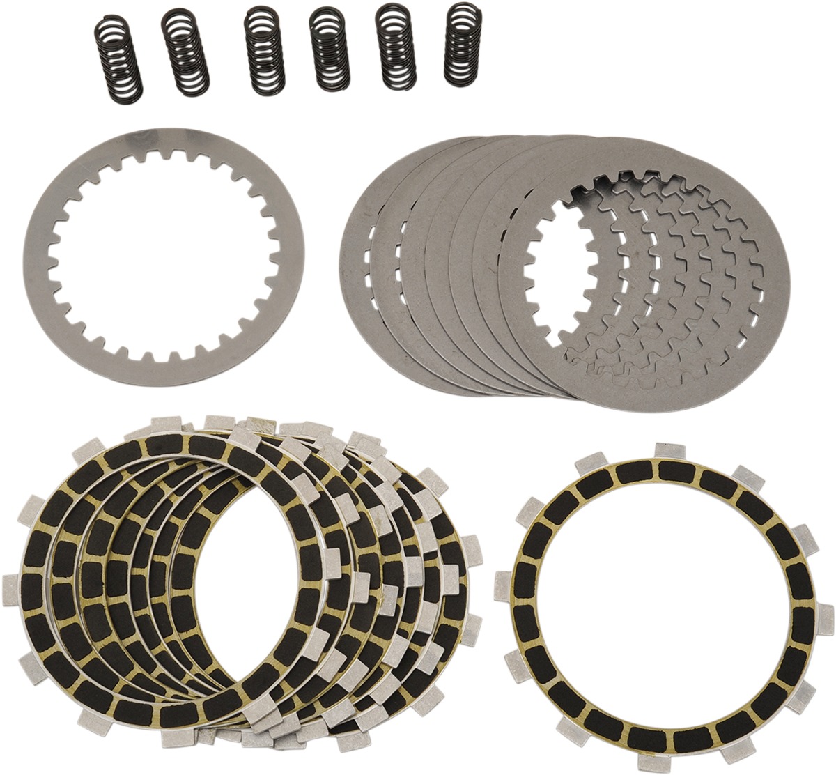 Carbon Fiber Complete Clutch Kit w/ Steels & Springs - For 99-02 YZF R6 & 04-05 FZ6 - Click Image to Close