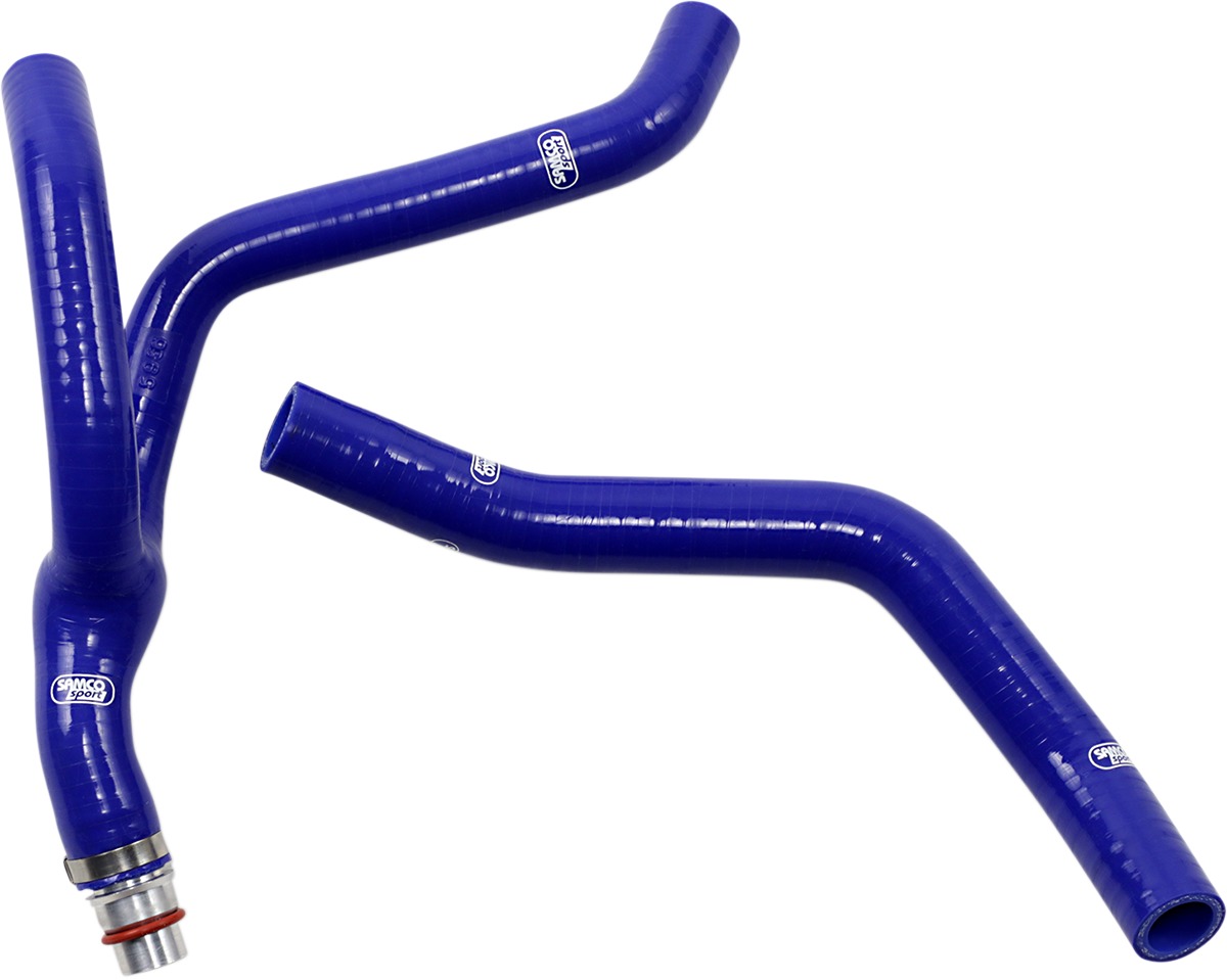 Radiator Hoses Blue w/Clamps - For 19-21 Yamaha YZ250F - Click Image to Close