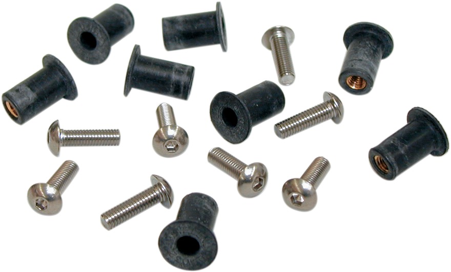 Windscreen Wellnut Fastener 8 Pack 9x14mm - Click Image to Close