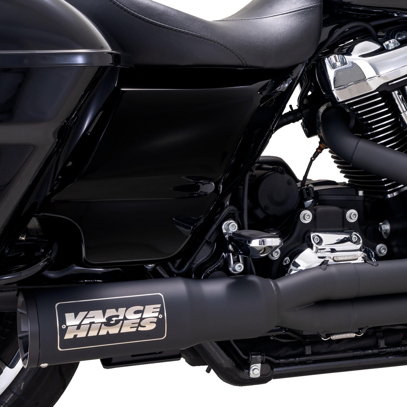 Vance & Hines HD HD Touring 17-22 HO 2-1 Black Full System Exhaust - Click Image to Close