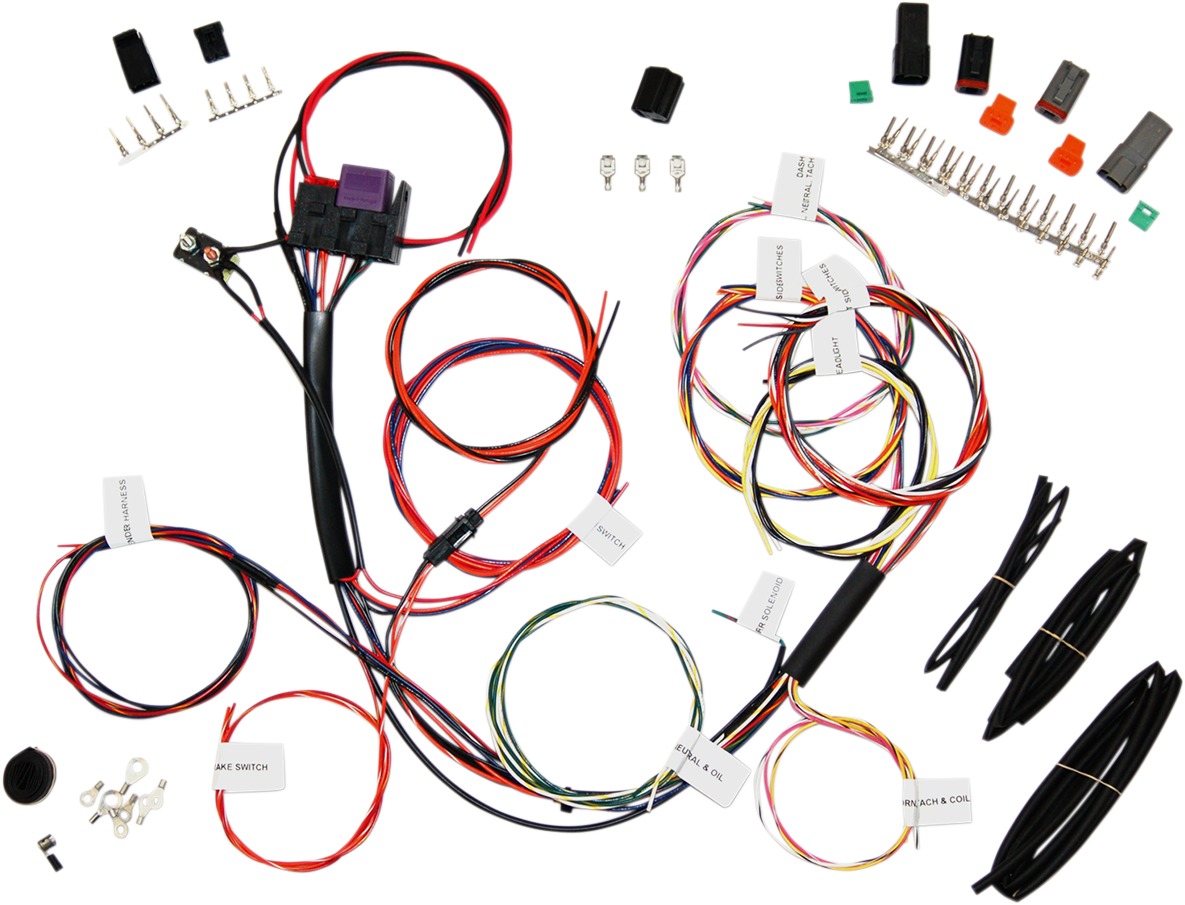 2019 V-Twin Ver-1 Complete Bike Harness w/Starter Relay & 3-Circuits - Click Image to Close