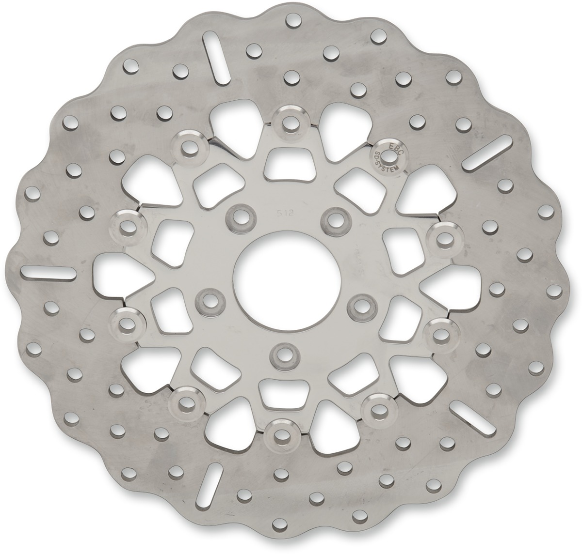 Polished Wide Band Contour Front Rotor 292mm - Click Image to Close