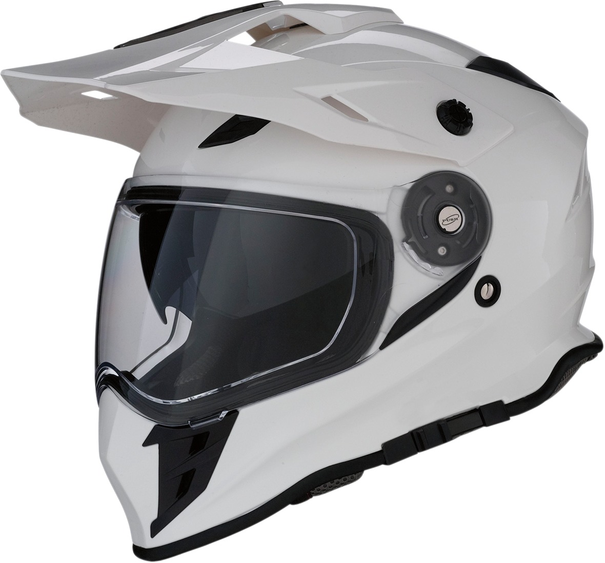 Range Full Face Dual-Sport Helmet Gloss White X-Small - Click Image to Close