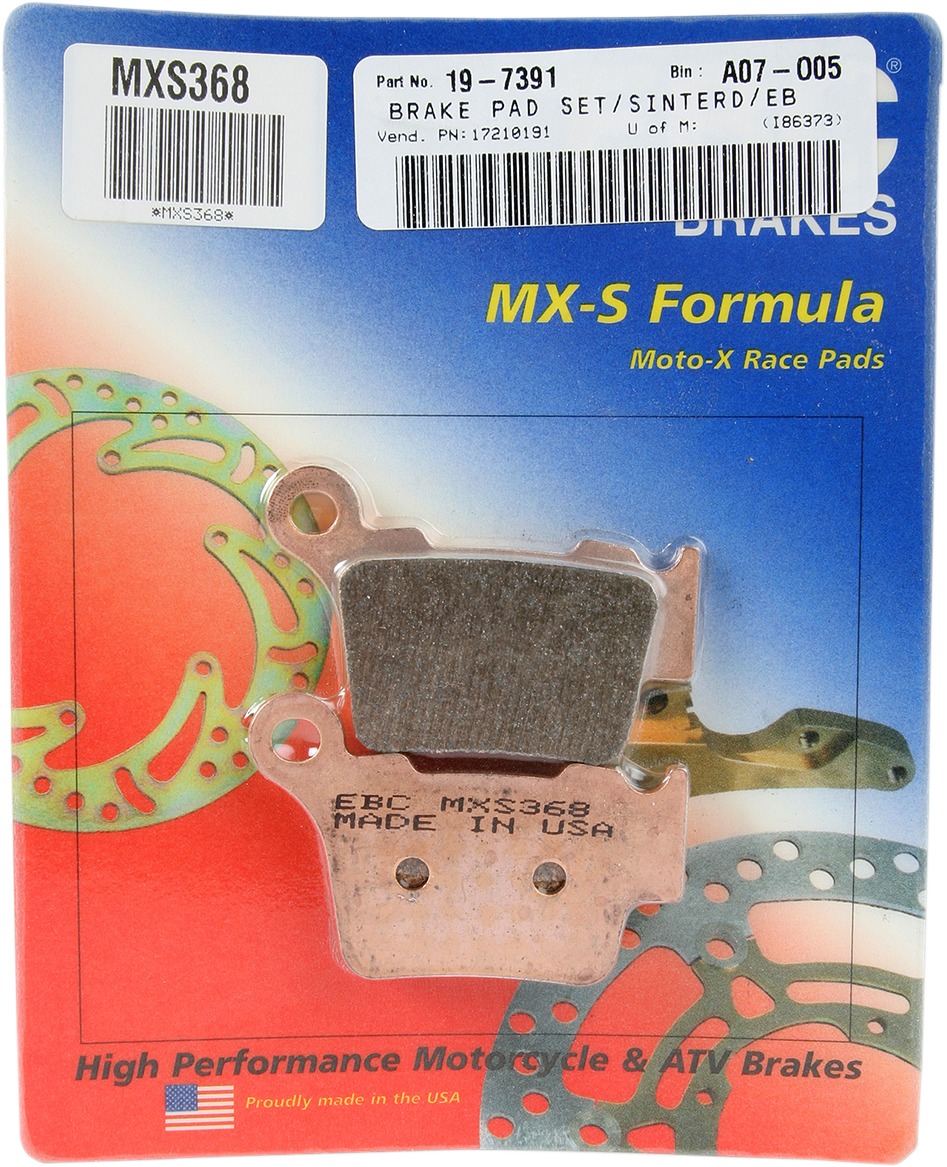 MXS Race Brake Pads - Click Image to Close