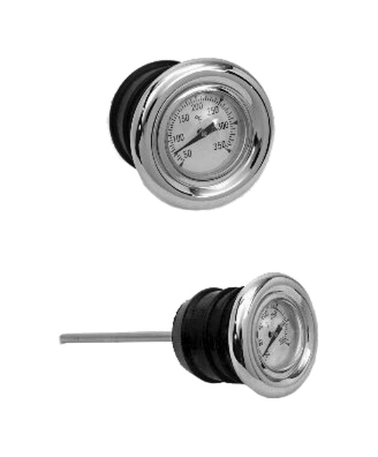 Oil Dip Stick W/Temp Gauge White - for 84-99 HD Softail - Click Image to Close