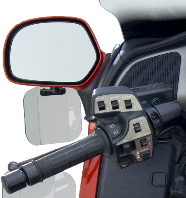 Mirror Mount Wing Deflectors - Light Smoke - For 01-16 Gold Wing - Click Image to Close