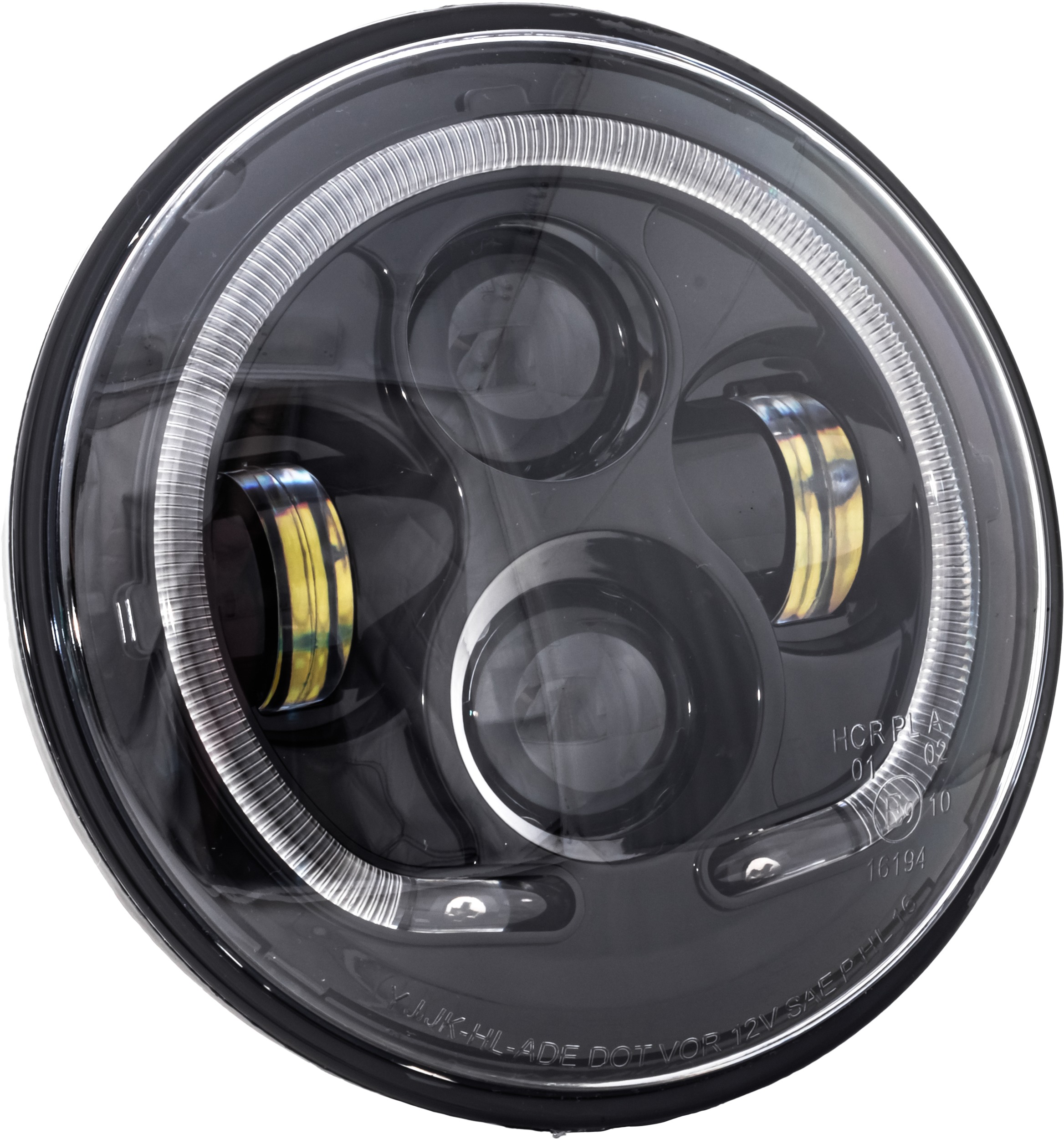 Letric Lighting Led Headlight With Halo Blk - Click Image to Close