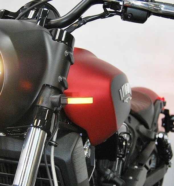 18-24 Indian Scout Bobber Front Turn Signals - Click Image to Close