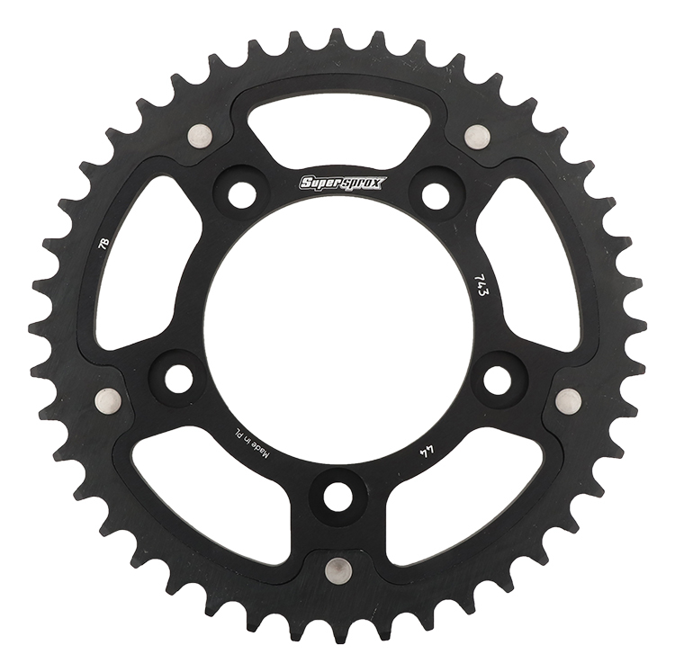 Stealth Rear Sprocket 44T - Black - Ducati - Click Image to Close