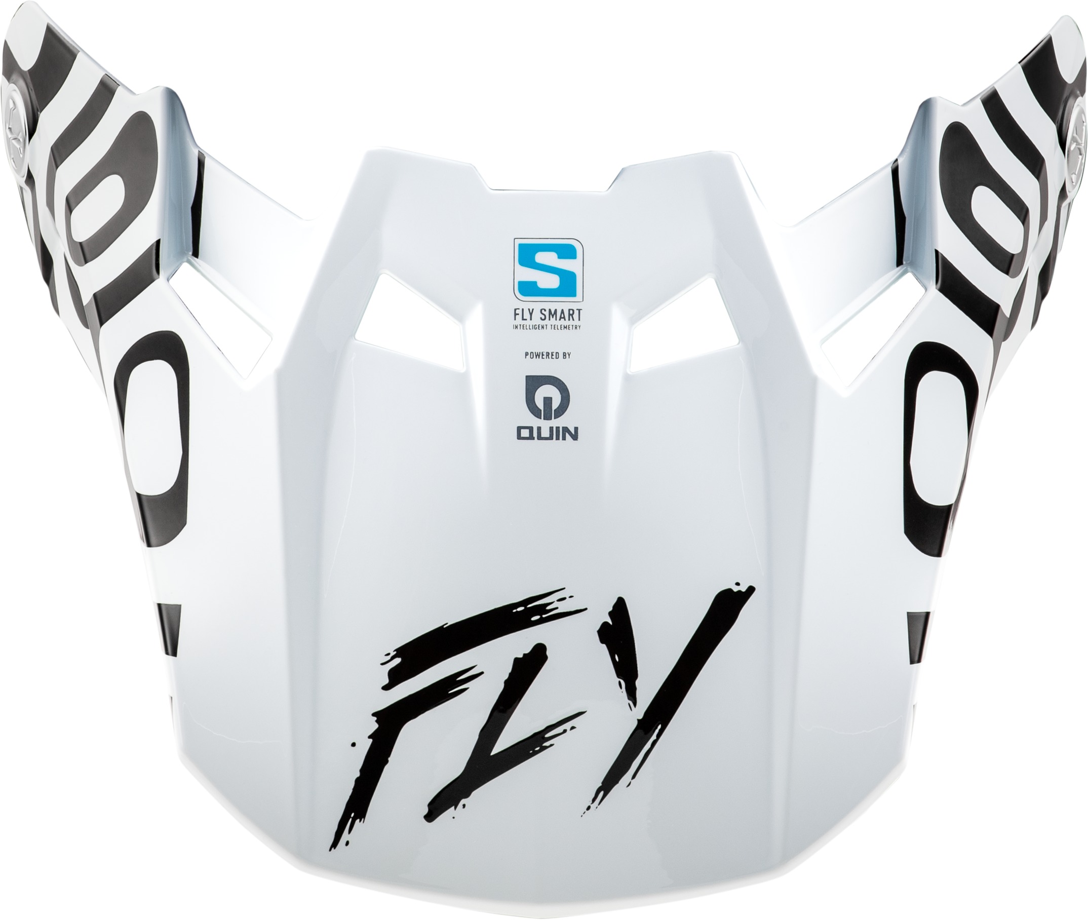 Fly Racing Formula S Carbon Abyss Visor White/Black MD/LG - Replacement visor for Fly Racing Formula S Carbon Abyss - Click Image to Close