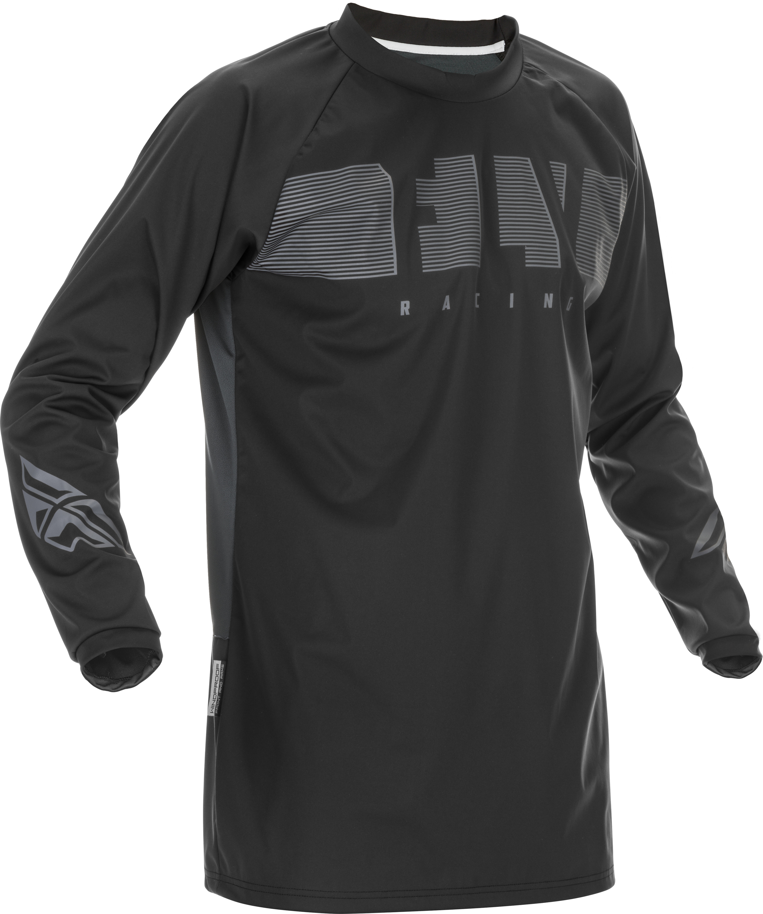 Windproof Jersey Black/Grey 2X-Large - Click Image to Close