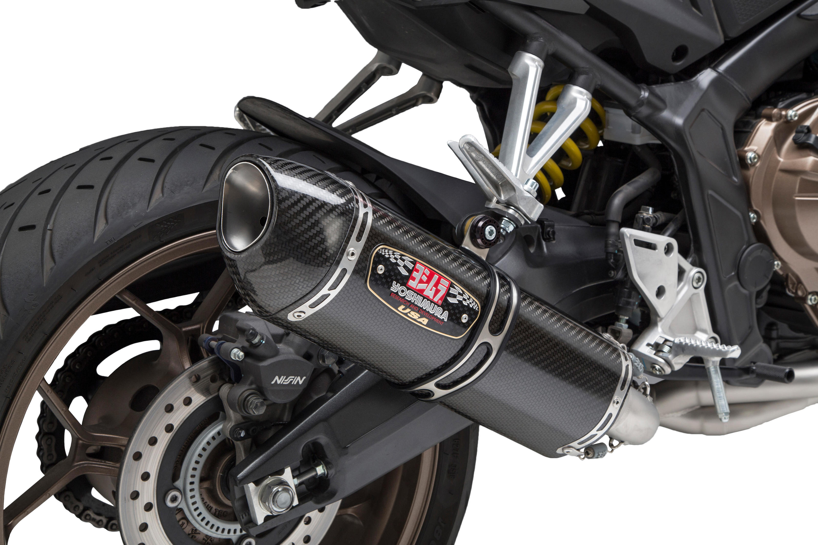 R-77 Race Carbon Fiber Full Exhaust System - For 19-20 Honda CB650R & 14-18 CB650F - Click Image to Close