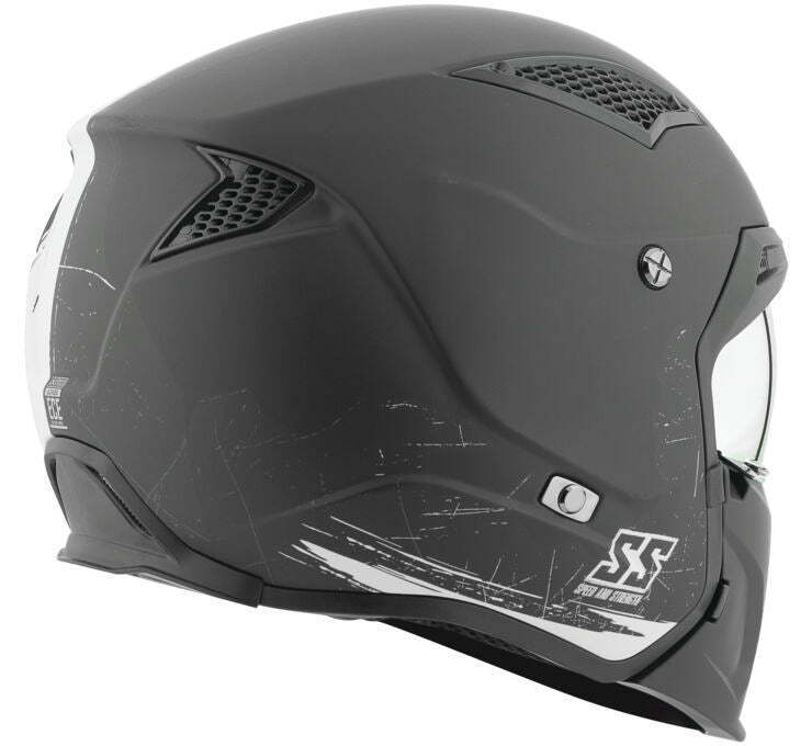 SS2400 Tough As Nails Helmet Black/White - Medium - Click Image to Close