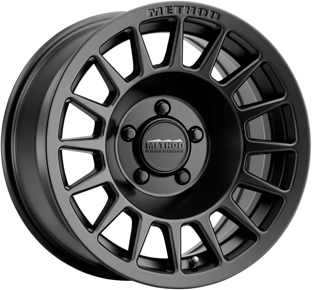 MR707 Bead Grip 17x8.5 / 38mm / 5x4.5 BP / 73mm CB / 6.24in BS MT Black Wheel - Click Image to Close