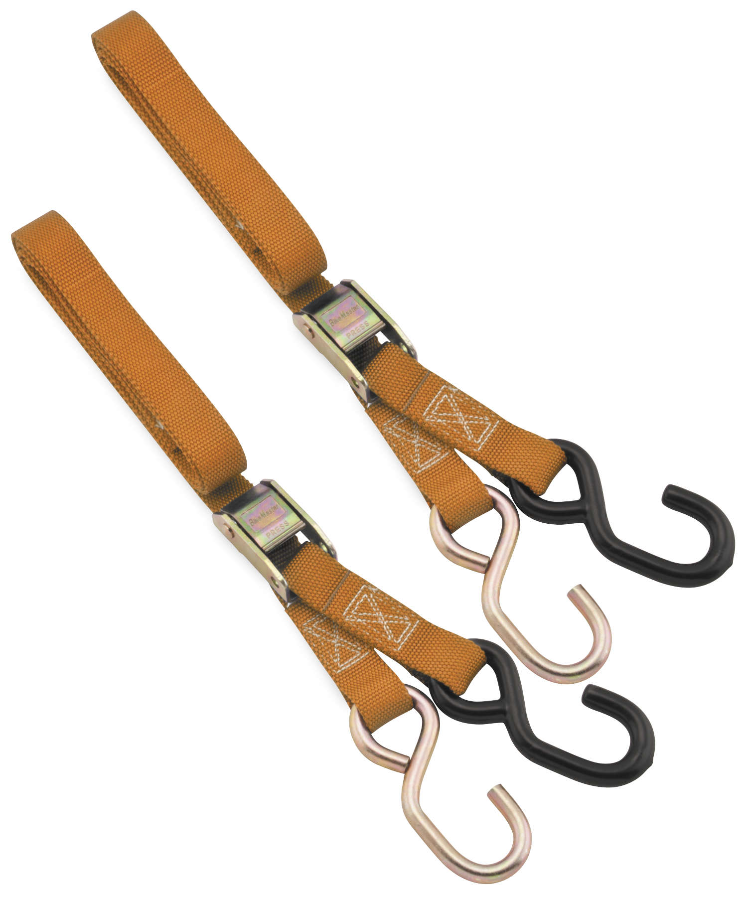 Standard Tie Downs - Pair - 1" x 72" Orange - Click Image to Close