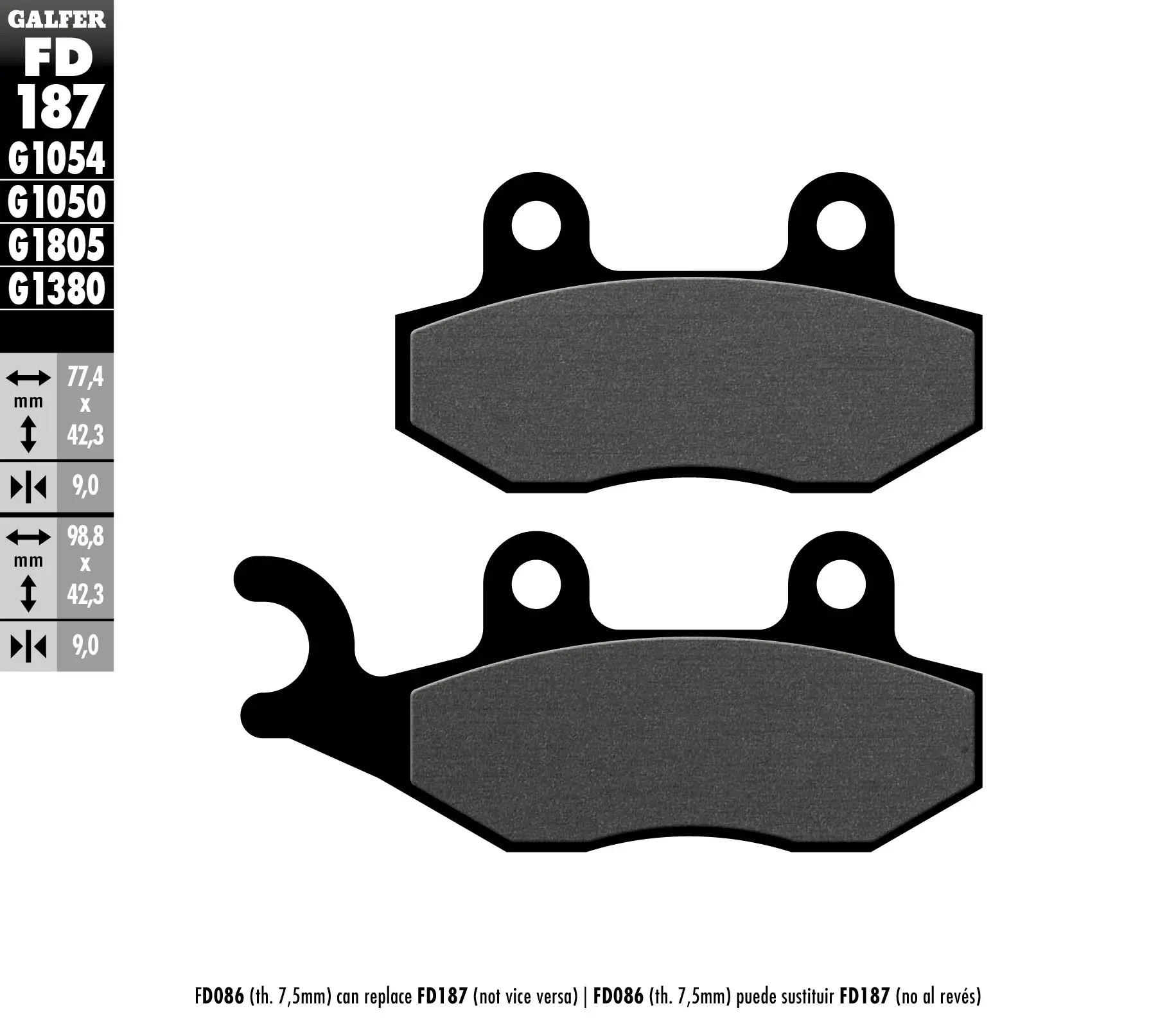 Semi-Metallic Compound Brake Pads - Front Pads - Click Image to Close