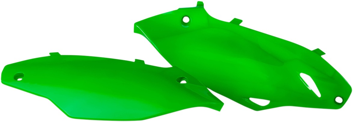 Side Number Plates for Kawasaki - Side Panels Kaw Green - Click Image to Close