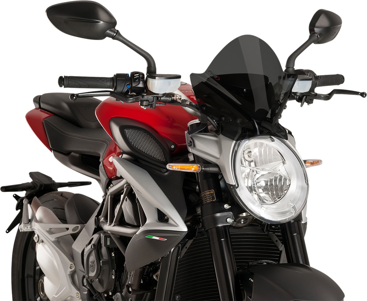 Naked New Gen Windscreen - Dark Smoke - For 16-20 MV Agusta Brutale 800 - Click Image to Close