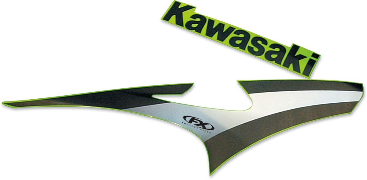 Factory Look Tank / Shroud Graphics - 2005 Style - For 03+ Kawasaki KX125 KX250 - Click Image to Close