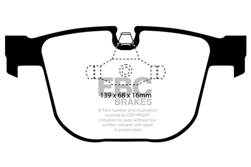 Greenstuff Rear Brake Pads - For 10-14 BMW X5 4.4 Twin Turbo (50) - Click Image to Close