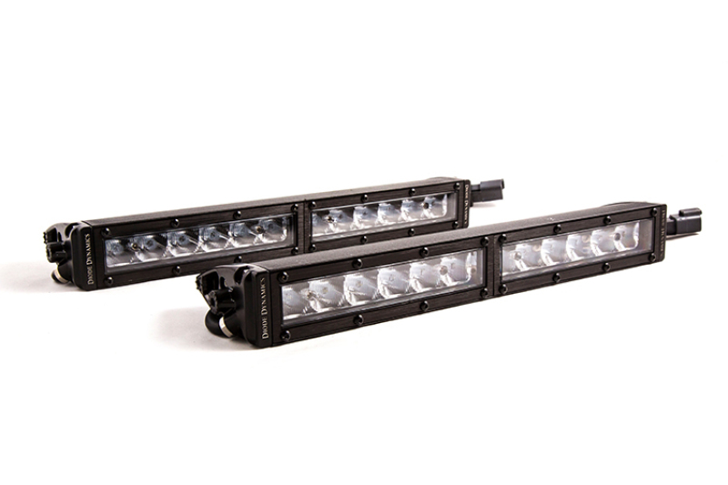 12 In LED Light Bar Single Row Straight Clear Driving (Pair) Stage Series - Click Image to Close