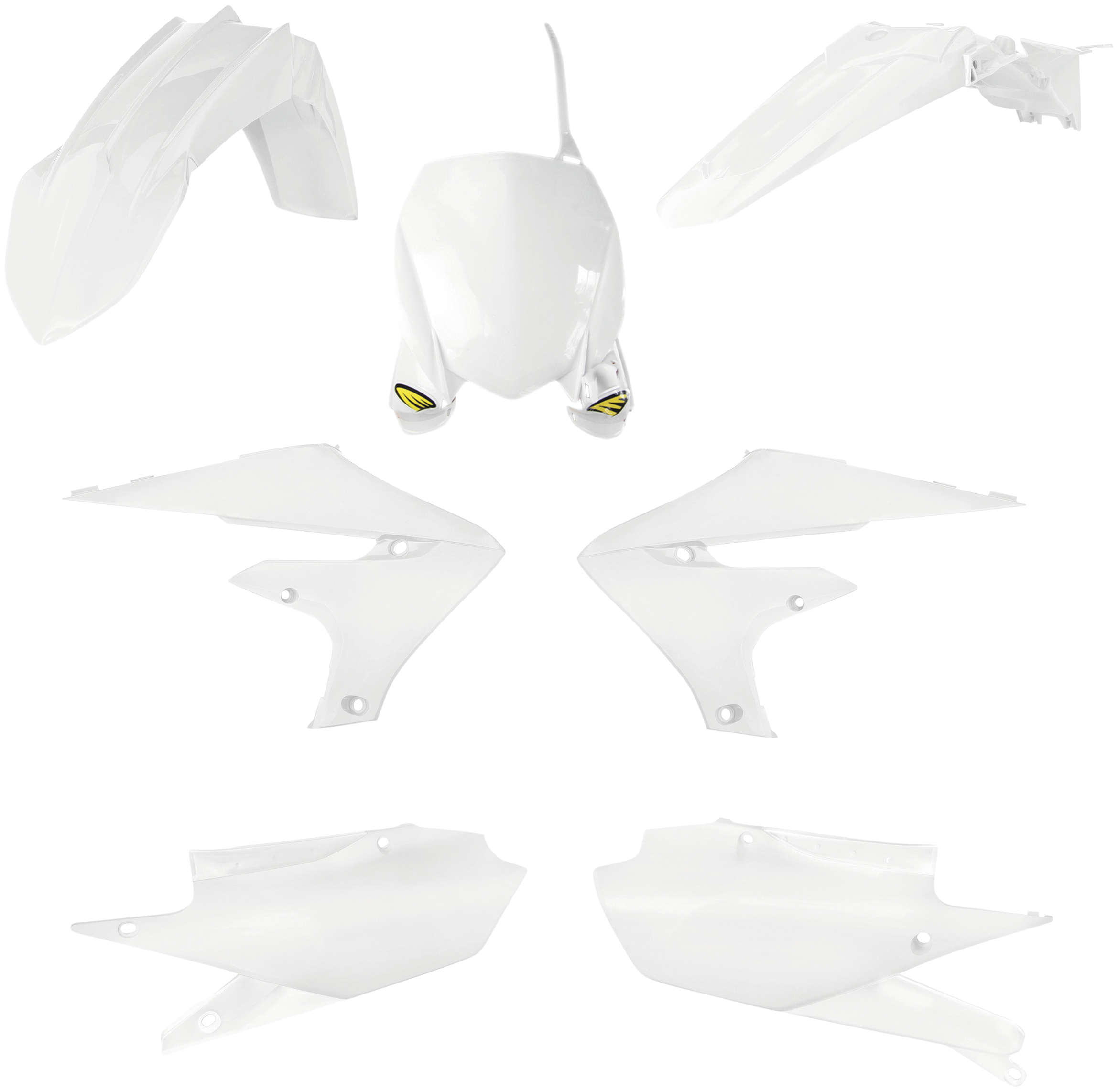 Replica Body Work Kit w/ Stadium Plate - All White - For 18-22 YZ450F, 19-23 YZ450FX & YZ250F, 19-23 YZ250F - Click Image to Close