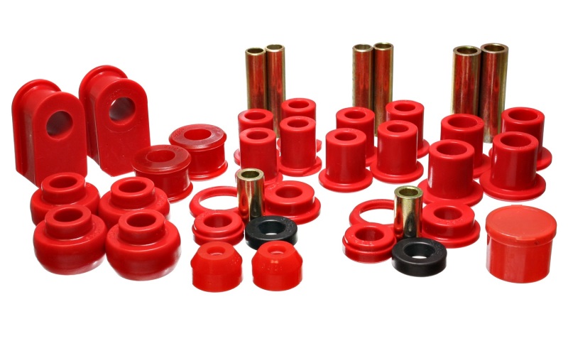 92-06 Ford E-250/E-350 Van 2WD Red Hyper-flex Master Bushing Set - Click Image to Close