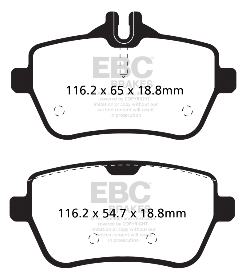 Redstuff Rear Brake Pads - For 14+ Mercedes-Benz S550 4.7 Twin Turbo - Click Image to Close