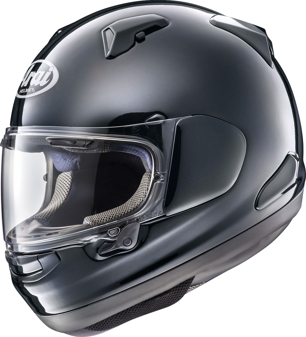 Arai Signet-X Solid Helmet - Pearl Black, Medium - Full-face helmet with long oval fit - Click Image to Close