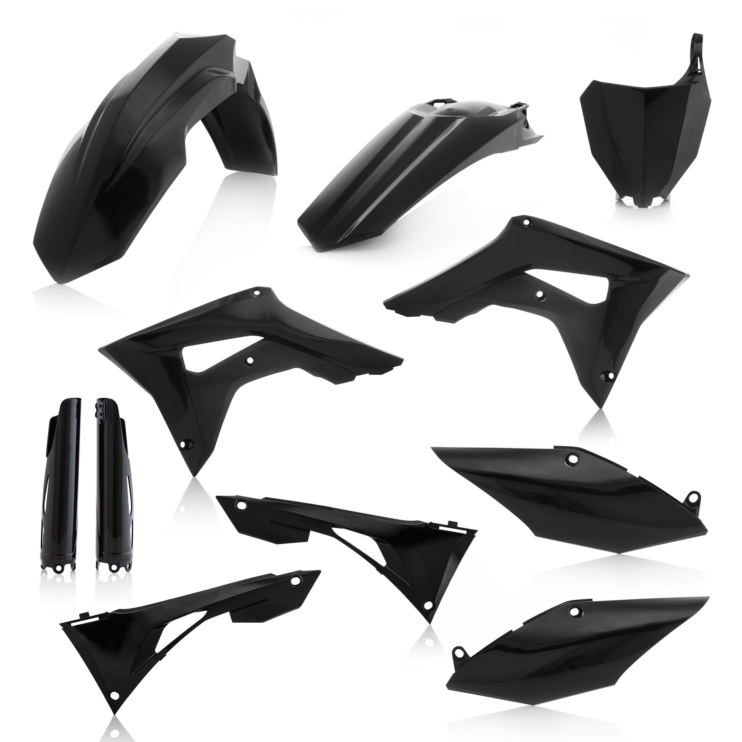 Full Plastic Kit - Black - For 19-20 Honda CRF250R/450R - Click Image to Close