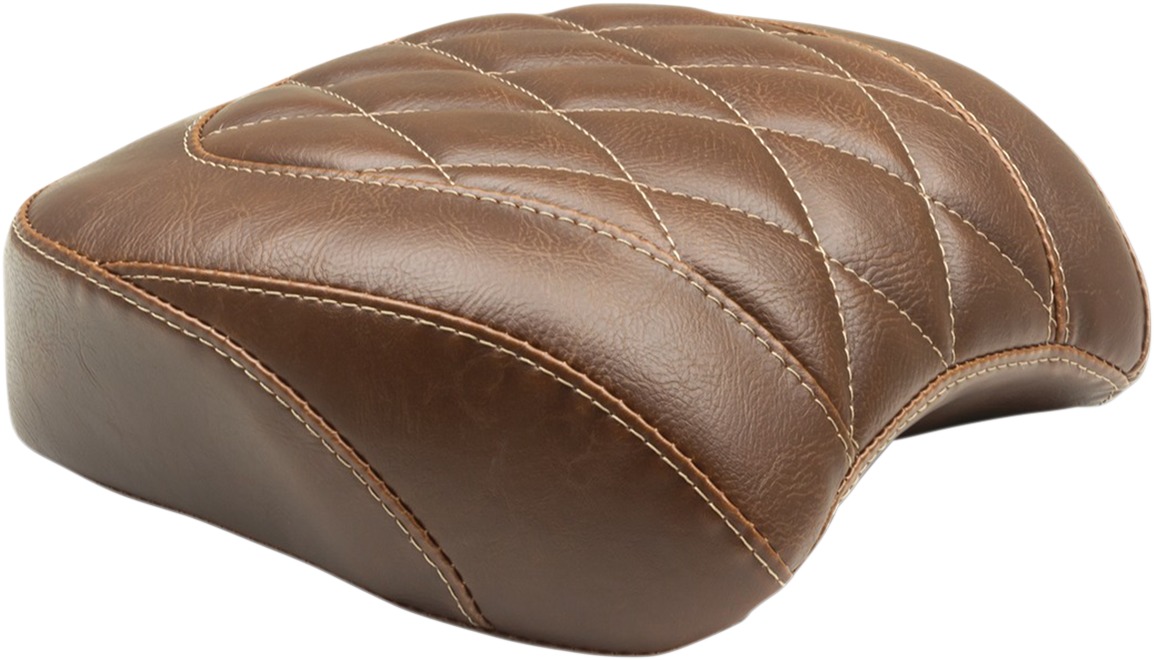 Tripper Diamond Wide Brown Pillion Pad - For 18-19 HD FXFB Fat Bob - Click Image to Close