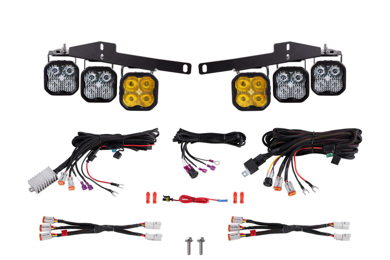 17-20 Ford Raptor SS3 LED Fog Light Kit - Yellow Pro - Click Image to Close