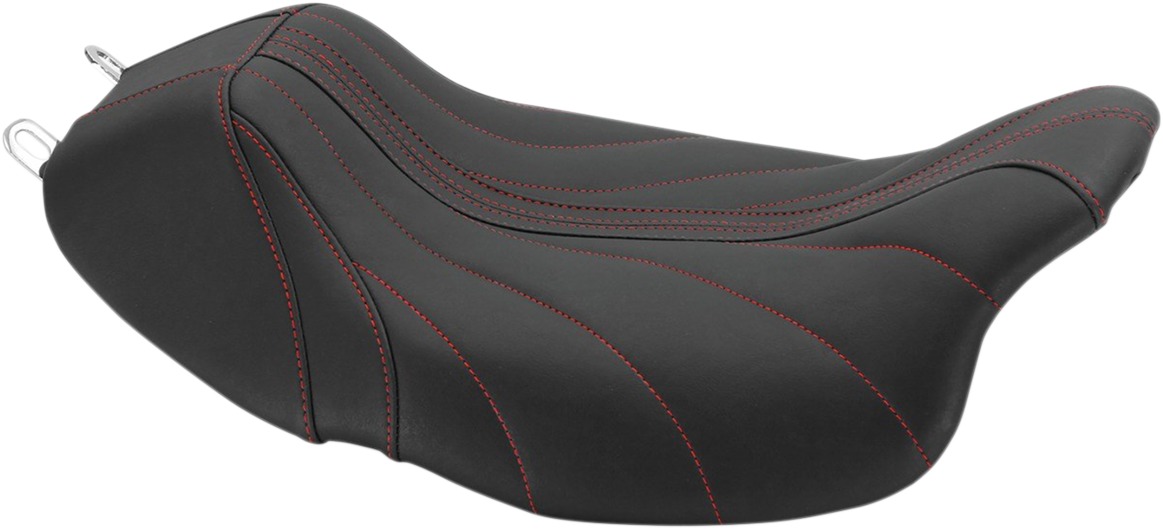 Revere Journey Gravity Black/Red Solo Seat - For 06-20 Harley FLH FLT - Click Image to Close