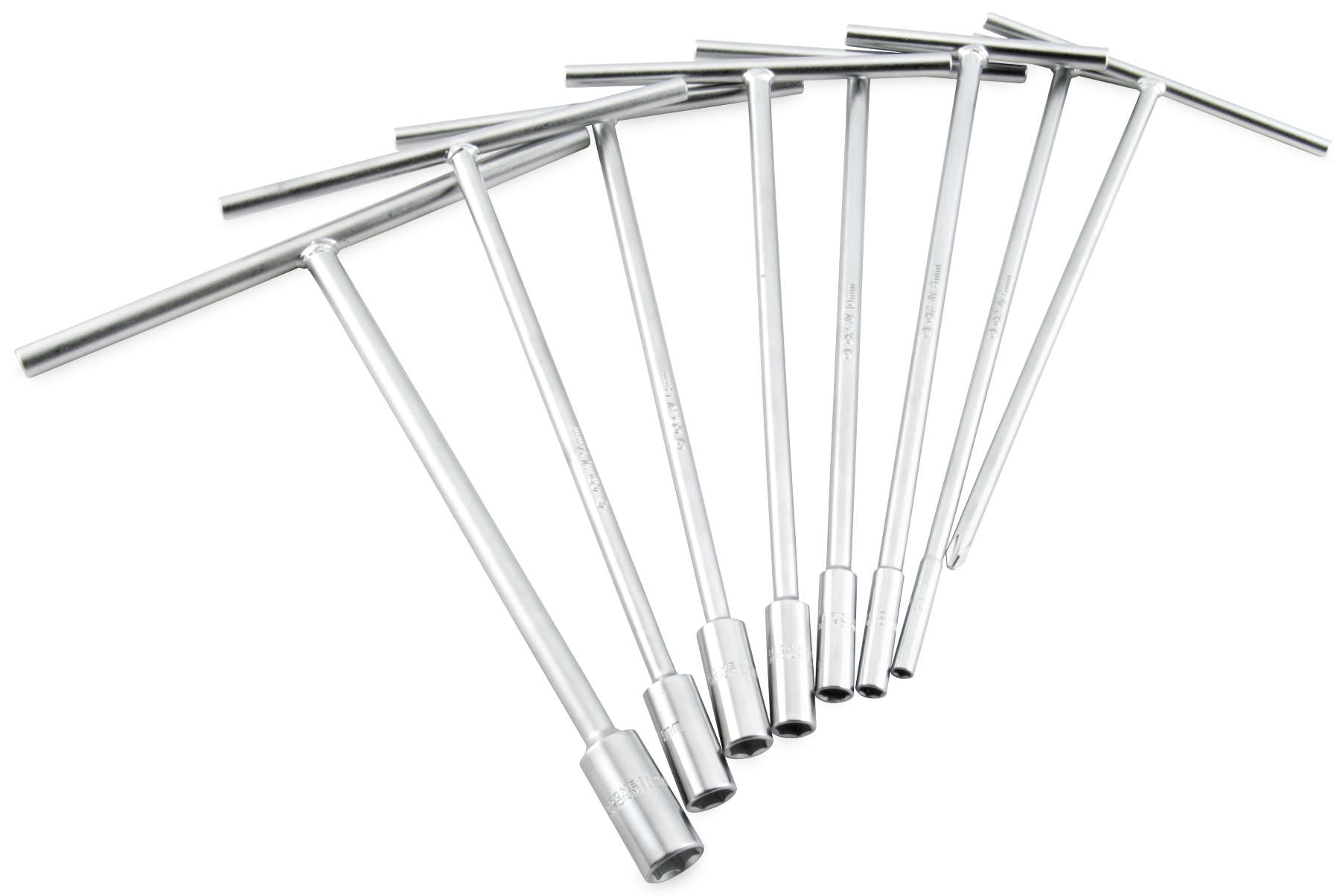 6, 8, 10, 12, 13, 14, & 17mm T-Handle Wrench Set - Click Image to Close