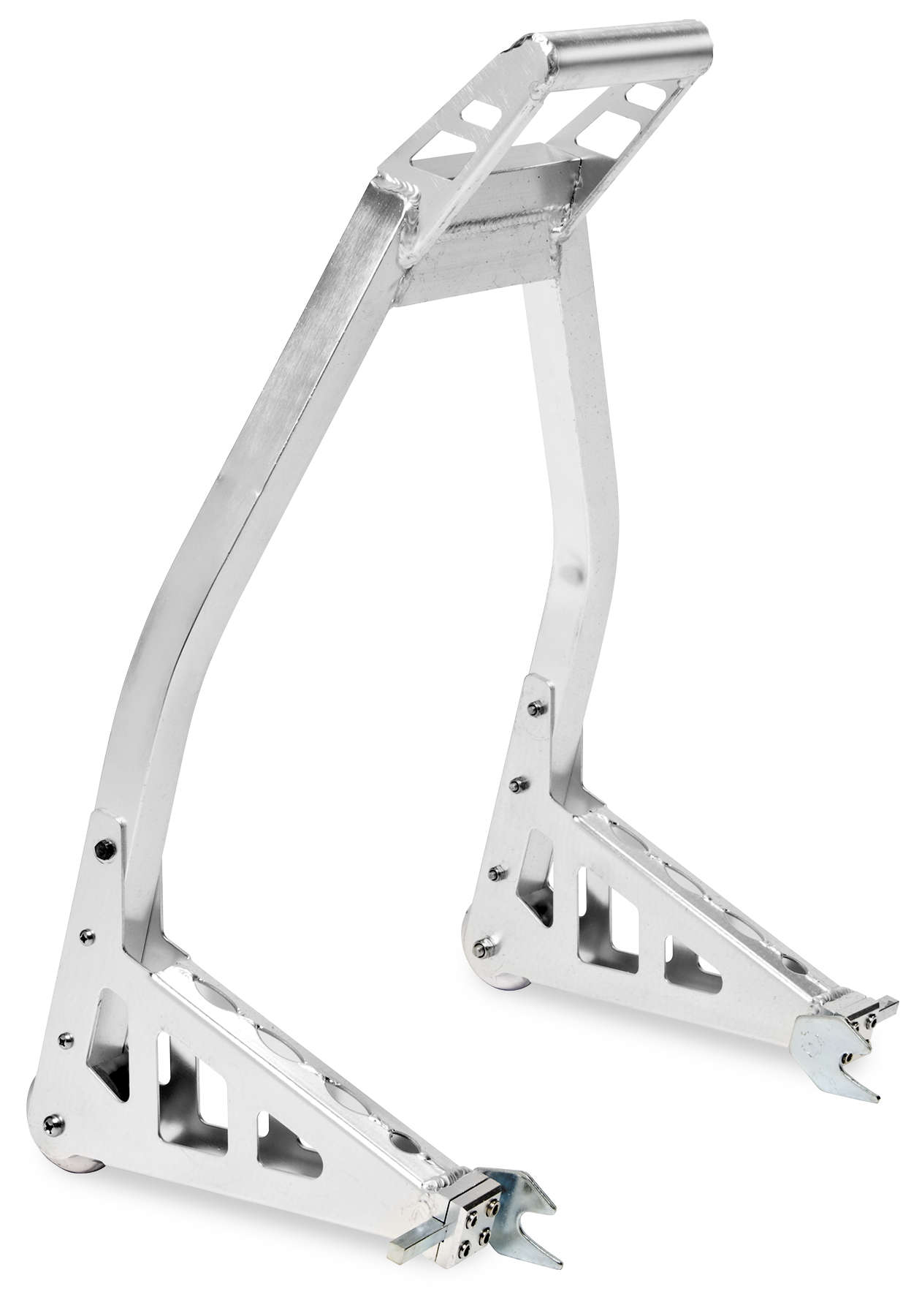 Universal Aluminum Rear Stand - 10.25-14.25" w/ spools, 9.75-13.5" w/ paddles - Click Image to Close