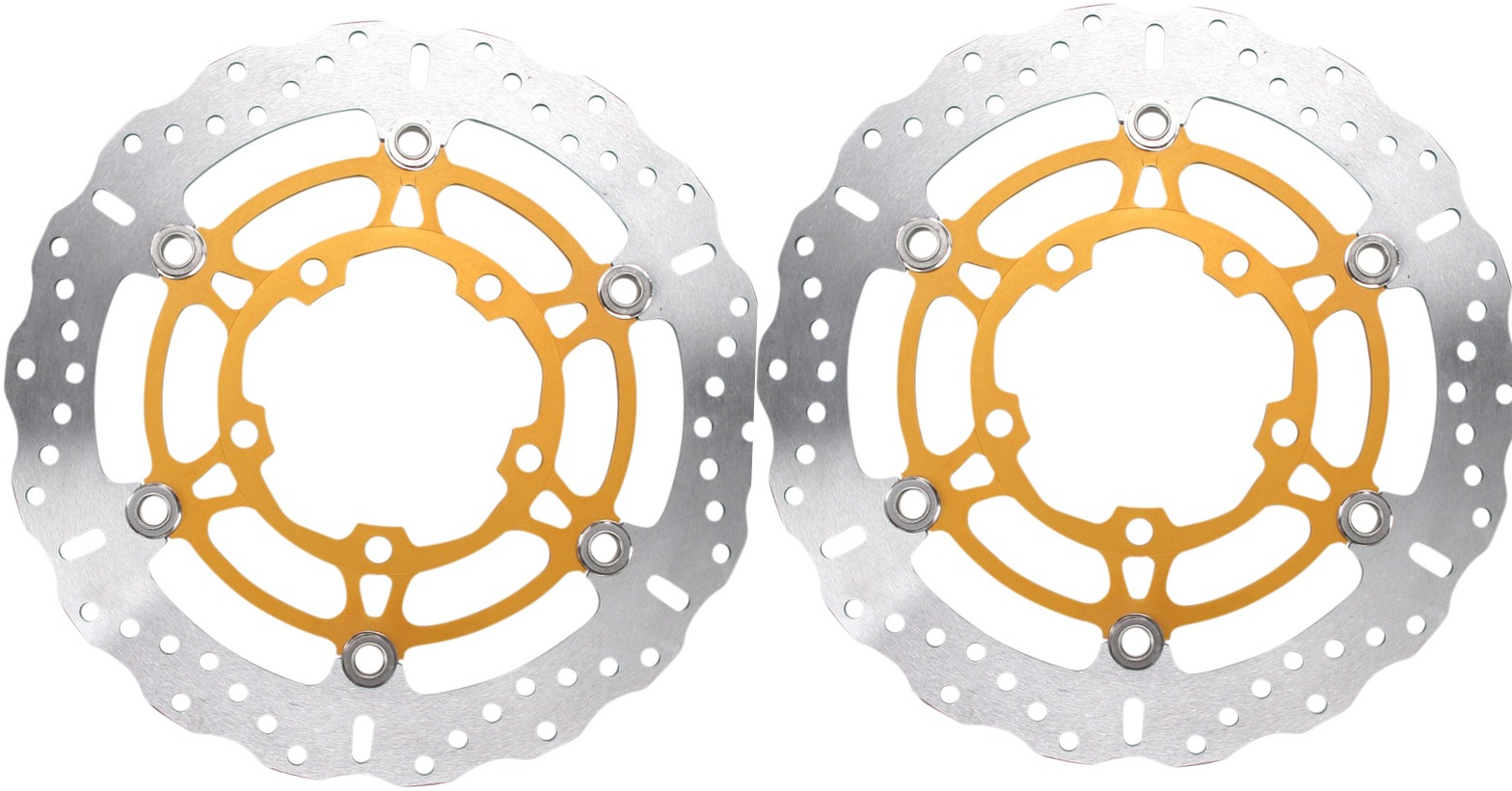 Floating Contour Front Brake Rotor Set - For Suzuki GSXR600/750 - Click Image to Close