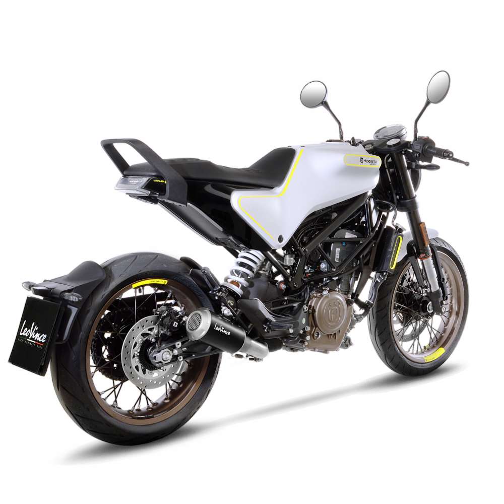 LV-10 Black Edition Slip On Exhaust Muffler - For 18-19 Husqvarna Svartpilen & Vitpilen 401 - Click Image to Close