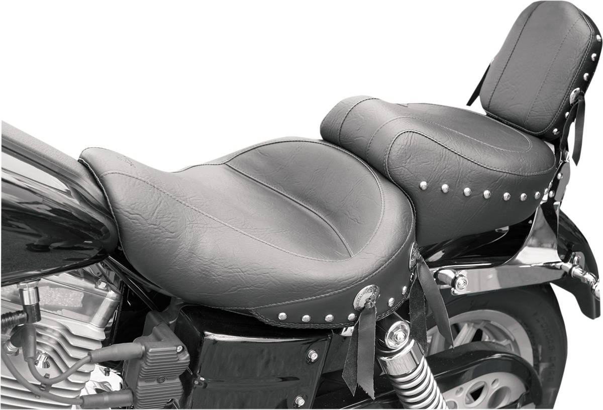 Chrome Studded Wide Touring Seat - Wd Studded Touring-Dyna 96-03 - Click Image to Close